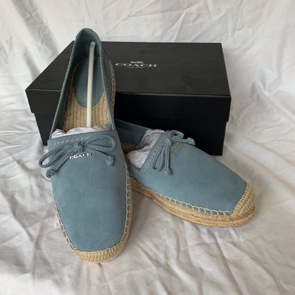 Coach Rae Cornflower Suede Espadrilles 7,5 - Picture 4 of 8